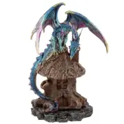 (1) Dragon Forest Dwelling Incense Backflow Burner Blue/Purple