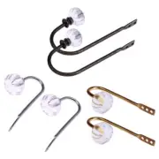 2pcs Curtain Hanger Hook Wall Buckle Handle for Closet Drawer (Bronze) AU