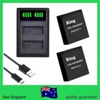 2xBattery &DUAL Charger Fr Panasonic DMW-BLG10E BLE9E Lumix DC-TZ90 DMC-GX7 GX85