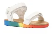 Girl's size 5 Sandals Rainbow Olivia Miller Hook and loop straps NEW
