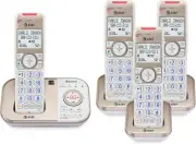 AT&T BL3112-4 4-Handset Cordless Phone, Answering, Smart Call Block, Bluetooth
