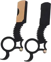 TOGEVAL 2pcs Vintage Beard Razors for Men Barber Shaving Razor Set Manual Hair Cutting Tool Perfect for Home and Salon Use