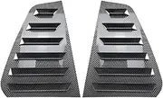 Car Rear Window Side Vent Shutter Louver Cover Trim Left Right 2Pcs Compatible For VW Volkswagen Golf 6 MK6 2008 2009 2010 2011 2012(Carbon Fiber Black)