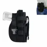 Tactical Molle Belt Flashlight Pouch Military Right Hand Pistol Holster Gun Bag
