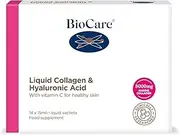 BioCare - Liquid Collagen & Hyaluronic Acid - 8000mg Marine Collagen, Skin Support - 14 x 15ml Sachets
