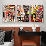 Jean Michel Basquiat Crown Graffiti 3 sets Poster Wall Art