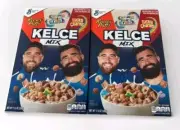 NEW TWO PACK KELCE MIX CEREAL TRAVIS JASON REESE’S PUFF LUCKY CHARMS BOXES