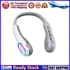 LF# RGB Neck Fans Lamp Bladeless Fan for Summer Outdoor (White)