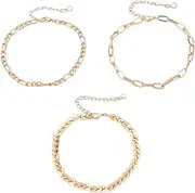[Piaoliu] Boho beaded anklet Summer Beach anklet Boshibo Anklet turquoise anklet bracelet jewelry (golden)