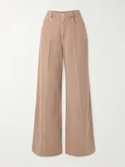 [Brunello Cucinelli] Brunello Cucinelli - Mid-rise Wide-leg Jeans - Light brown - IT42 IT 42 Brown