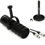 Samson Q9U XLR/USB Dynamic Broadcast Microphone with Desktop Mic Stand