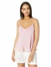 NWT Josie Natori Sweet Street Pink Cami with Peplum 99320
