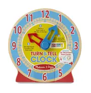 Melissa & Doug Skill Builder - Turn & Tell Wooden Clock