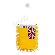 NIUE Flag Mini Banner / Double Sided Niue Mini Window Flag Union Jack Flag