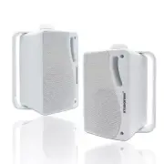 3.5 Inch Outdoor Bluetooth Speakers Waterproof Wired,3 Way 200W Upgrade White