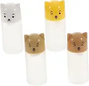 Mikinona 4-pack Mini Soy Sauce Dispenser Adorable Seasoning Bottles for Outdoor Bbq