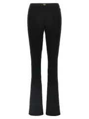 [Prada] Prada-Ribbed Pantaloni Nero-Donna 38IT