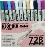 Deleter alcohol marker Neopiko color 72 colors B Set Multi Color New