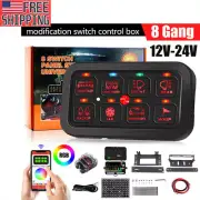 Multifunction 8 Gang RGB Switch Panel App Control 12V 24V For Jeep Truck (for: Jeep)