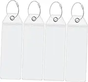[Yardenfun] 4Pcs Keyring Luggage Tags Travel Tags for Suitcases Baggage Identifier Name Id Tags Practical Hanging Luggage Labels