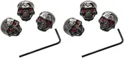 Binxind 6Pcs Electric Guitar Skull Head Volume Control Knobs-Black