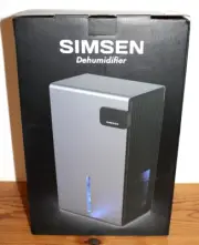 Simsen 95oz (2.8L) Dehumidifier for Home, 800 sq ft Small Room Closet RV, Silver