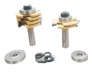 Sommerfeld's 12 Piece 3 wing Slot Cutting Router Bit Set for Woodworking