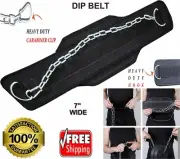 AUSTODEX 7" DIPPING CHAIN BODY BUILDING WEIGHT LIFTING GYM BACK PULL UP BELT