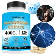 Magnesium Citrate Capsules 400mg Per Serving - Highest Potency Capsules