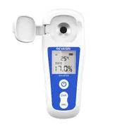 Digital Brix Refractometer Rechargeable Lcd Display 0 55% Sugar Content Temperature Compensation