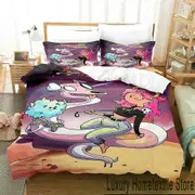 v198 Bed Sheets Cartoon The Dog Face Adventure Time Finn Jake Bedding Set Duvet Cover Bed Set Quilt Cover Pillowcase Comforter king Queen Size 3-Piece