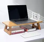 Monitor Stand, Monitor Riser with Storage for Computer Desk, Desktop Organizer Stand for Computer, Laptop, Printer, Bamboo (Medium 60 cm)