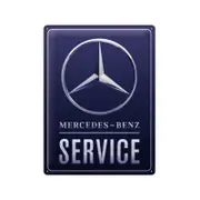 Nostalgic-Art Large Sign Mercedes Service Blue
