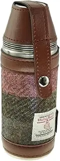 Glen Appin of Scotland Harris Tweed Hunting Flask HF3500 (Colour 137 Green/Pink Check)