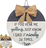 Welcome Sign For The Front Door, Welcome Door Sign, Farmhouse Wreath, Outdoor Decoration, Exquisite Rustic Round Wooden Wreaths, Fashionable And Robust For The Classroom At Home