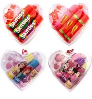 Clear Heart Case Lip Smacker Minnie / Princess / Starburst Lip Balm, 3-pc Set