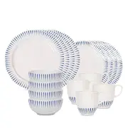 Juliska Sitio Stripe 16 Piece Dinnerware Set, Service for 4