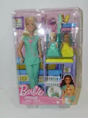 Barbie You Can Be Anything Baby Doctor Blonde Doll and Playset 2 Babies NEW