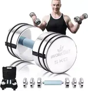 IWORKOUT Steel Dumbbell Sets, Adjustable Weights Dumbbells with Foam Handles, An