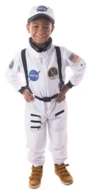 NASA Astronaut Suit Child Apollo 11 White Costume Space
