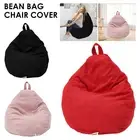 Bean Bag Chair Cover Plush Toys Organizer Holder Soft Corduroy Bean Bag qiWEN