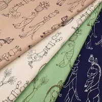 在飛比找ETMall東森購物網優惠-日本進口布KOKKA棉麻面料連衣裙動物派對卡通DIY布藝服裝