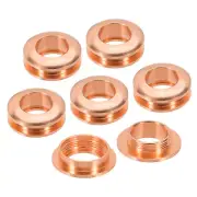 10mm(2/5 Inch) Brass Hole Eyelets, 6 Pcs Arc Surface Grommets, Rose Gold