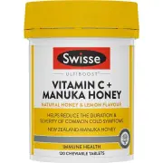 Swisse Ultiboost Vitamin C & Manuka Honey Tab X 120