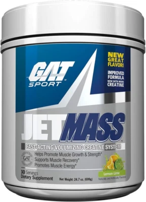 Jet Mass 30 Serve Creatine System, Lemon Lime, 25.4 Oz.