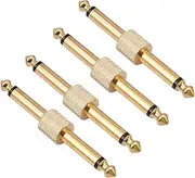 Luwecf 6.35 Mm Guitar Effects Pedal Plug Males to Male Adapter for