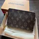 [二手] Louis Vuitton M41895 老花ㄇ字拉鍊長夾（內裡紫紅）