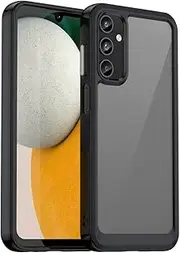 [Eabhulie] Galaxy A15 Case, Clear PC Back TPU Bumper Case Cover for Samsung Galaxy A15 5G/4G Black