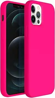 [ZUSLAB] Nano Silicone Case for iPhone 12 Pro 6.1" & iPhone 12 6.1" Shockproof Gel Rubber Bumper Protective Cover - Hot Pink