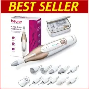 Electric Manicure & Pedicure Kit - Cordless Drill with 10 Attachments, LED Light